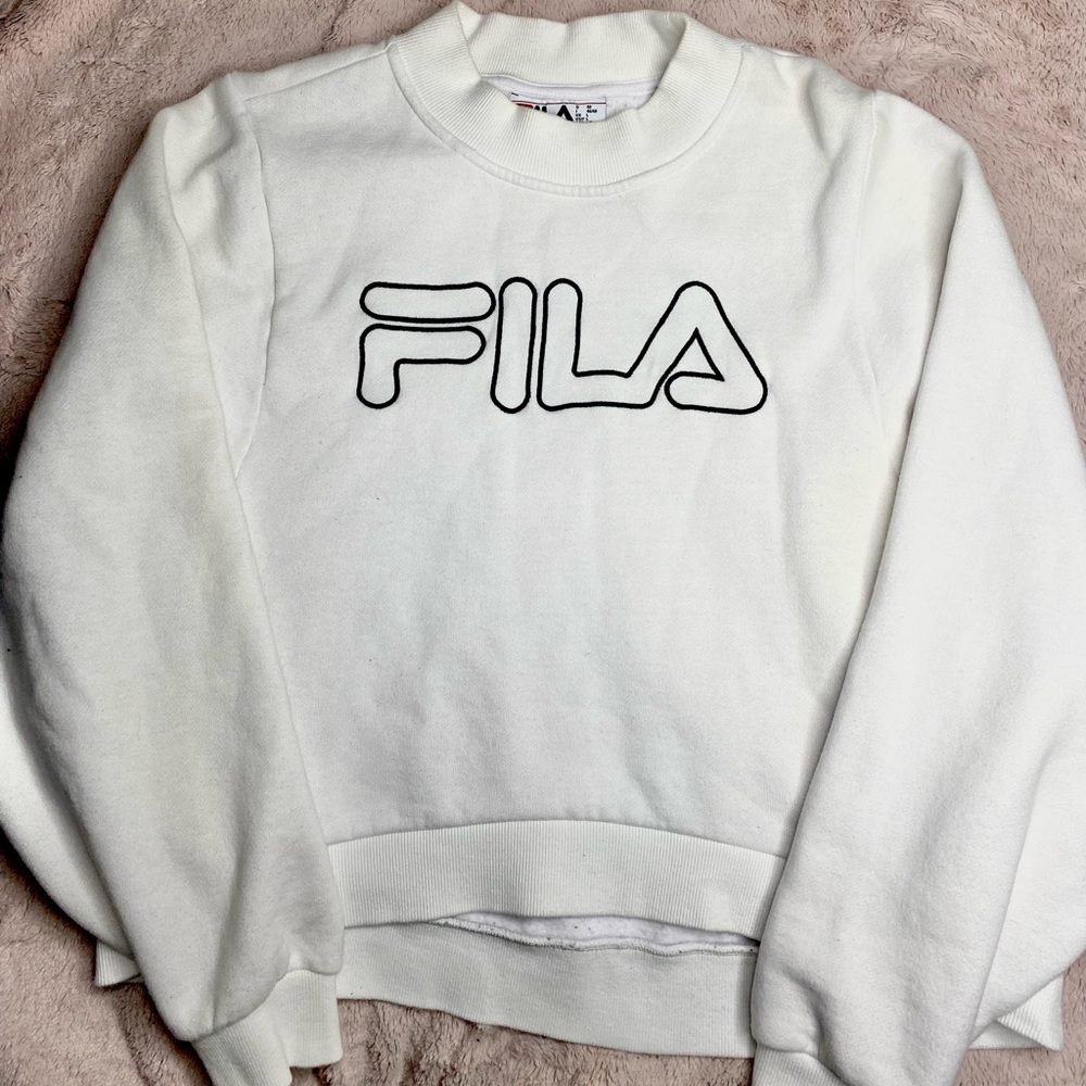 White FILA (brand) crewneck